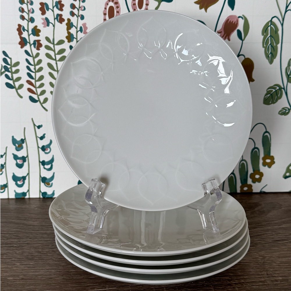Vintage Rosenthal Lotus White B&B Plates designed by Bjørn Wiinblad set of 5